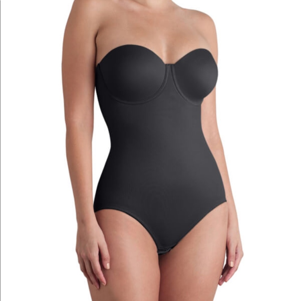 NWOT Miraclesuit TC Shape Away Extra Firm Control Strapless Bodybriefer, sz 36D